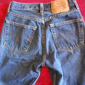 Vintage levi 501 blue jeans.
